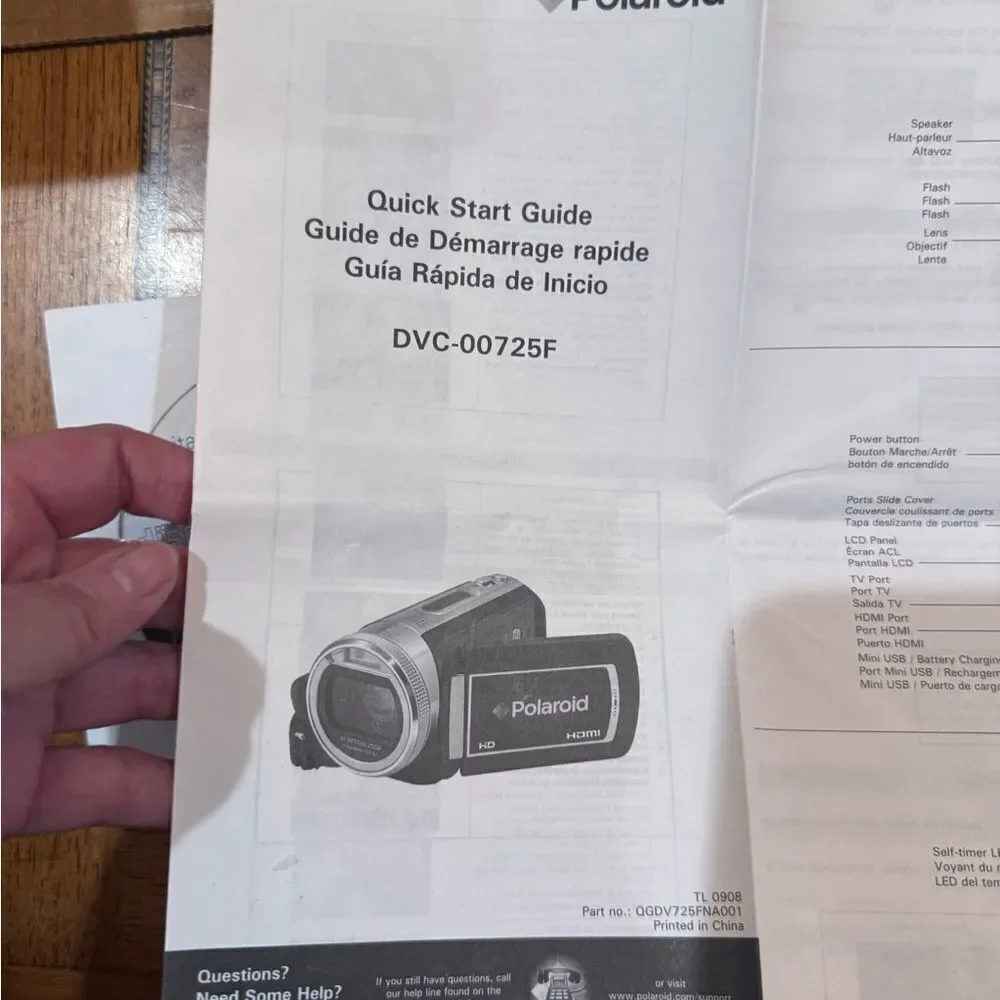 Polaroid DVC-00725F HD Camcorder - Black